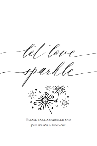 E018 Let Love Sparkle 4x6: E018 Reception Signs Bundle