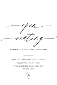E018 Open Seating 4x6: E018 Reception Signs Bundle
