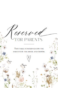 E061 Reserved for Parents 4x6: E061 Reception Signs Bundle