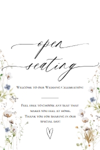 E061 Open Seating 4x6: E061 Reception Signs Bundle