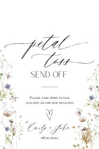 E061 Petal Toss Send Off 4x6: E061 Reception Signs Bundle