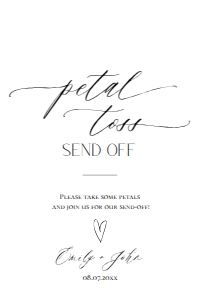 E018 Petal Toss  Send Off 4x6: E018 Reception Signs Bundle