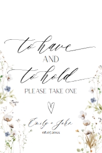E061 To Have and To Hold 4x6: E061 Reception Signs Bundle