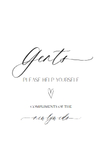 E018 Gents/ Ladies Please help yourself 4x6: E018 Reception Signs Bundle