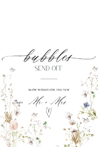 E061 Bubbles 4x6: E061 Reception Signs Bundle