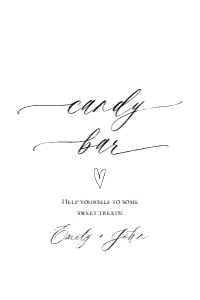 E018 Candy Bar 4x6: E018 Reception Signs Bundle