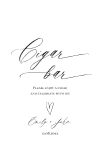 E018 Cigar Bar 4x6: E018 Reception Signs Bundle