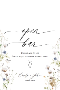 E061 Open Bar 4x6: E061 Reception Signs Bundle
