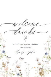 E061 Welcome Drinks 4x6: E061 Reception Signs Bundle