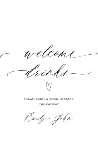 E018 Welcome Drinks 4x6: E018 Reception Signs Bundle