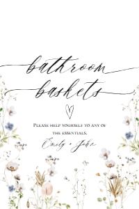 E061 Bathroom Baskets 4x6: E061 Reception Signs Bundle