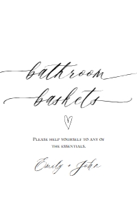 E018 Bathroom Baskets 4x6: E018 Reception Signs Bundle