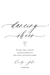 E018 Dancing Shoes 4x6: E018 Reception Signs Bundle