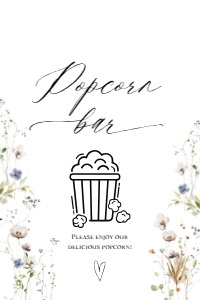 E061 Popcorn Bar 4x6: E061 Reception Signs Bundle