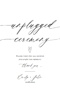 E018 Unplugged Ceremony 4x6: E018 Reception Signs Bundle