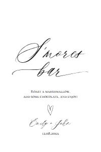 E018 S’mores Bar 4x6: E018 Reception Signs Bundle
