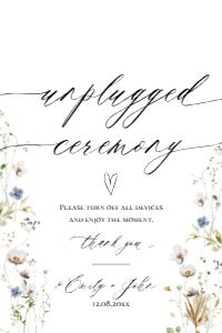 E061 Unplugged Ceremony 4x6: E061 Reception Signs Bundle