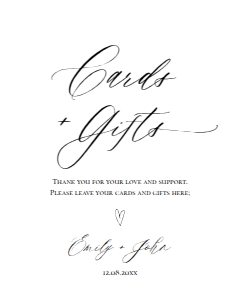 E018 Cards and Gifts 8x10: E018 Reception Signs Bundle