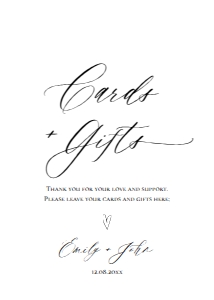 E018 Cards and Gifts 5x7: E018 Reception Signs Bundle