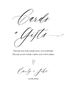E018 Cards and Gifts 11x14: E018 Reception Signs Bundle