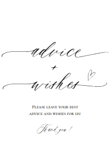 E018 Advice and Wishes 5x7: E018 Reception Signs Bundle