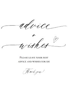 E018 Advice and Wishes 8x10: E018 Reception Signs Bundle