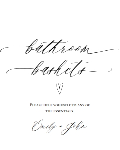 E018 Bathroom Baskets 8x10: E018 Reception Signs Bundle