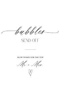 E018 Bubbles 5x7: E018 Reception Signs Bundle