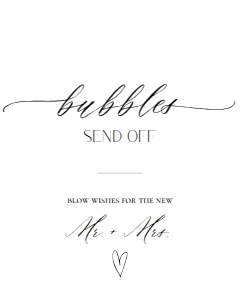 E018 Bubbles 8x10: E018 Reception Signs Bundle