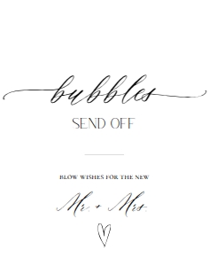 E018 Bubbles 11x14: E018 Reception Signs Bundle