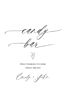 E018 Candy Bar 5x7: E018 Reception Signs Bundle