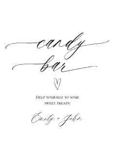 E018 Candy Bar 11x14: E018 Reception Signs Bundle