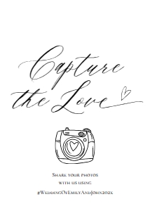 E018 Capture The Love 5x7: E018 Reception Signs Bundle