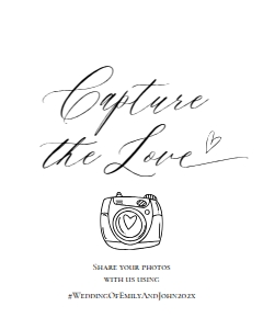 E018 Capture The Love 8x10: E018 Reception Signs Bundle