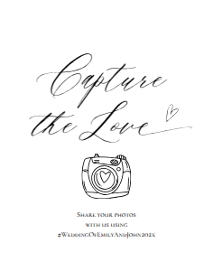 E018 Capture The Love 11x14: E018 Reception Signs Bundle