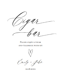 E018 Cigar Bar 8x10: E018 Reception Signs Bundle