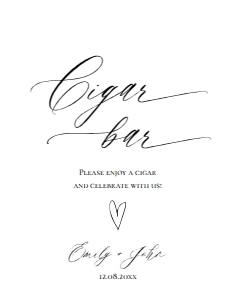 E018 Cigar Bar 11x14: E018 Reception Signs Bundle