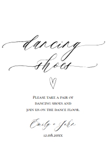 E018 Dancing Shoes 5x7: E018 Reception Signs Bundle