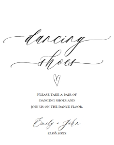 E018 Dancing Shoes 11x14: E018 Reception Signs Bundle