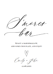 E018 S’mores Bar 5x7: E018 Reception Signs Bundle