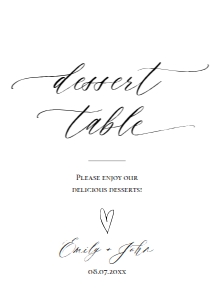 E018 Dessert Table 5x7: E018 Reception Signs Bundle