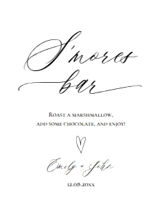 E018 S’mores Bar 11x14: E018 Reception Signs Bundle