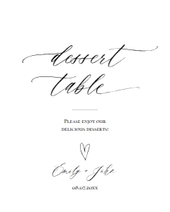 E018 Dessert Table 8x10: E018 Reception Signs Bundle