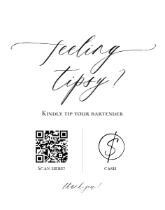 E018 Feeling Tipsy 11x14: E018 Reception Signs Bundle