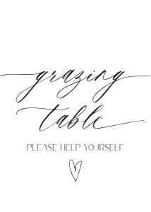 E018 Grazing Table 5x7: E018 Reception Signs Bundle