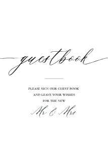 E018 Guestbook Sign 5x7: E018 Reception Signs Bundle