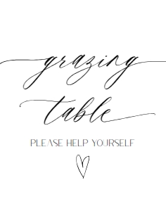 E018 Grazing Table 11x14: E018 Reception Signs Bundle