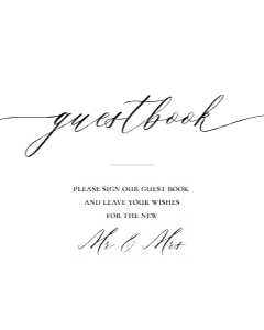 E018 Guestbook Sign 8x10: E018 Reception Signs Bundle