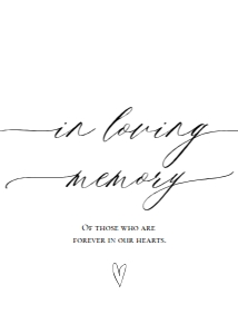 E018 In Loving Memory 5x7: E018 Reception Signs Bundle