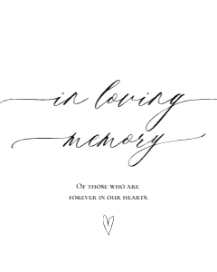 E018 In Loving Memory 8x10: E018 Reception Signs Bundle
